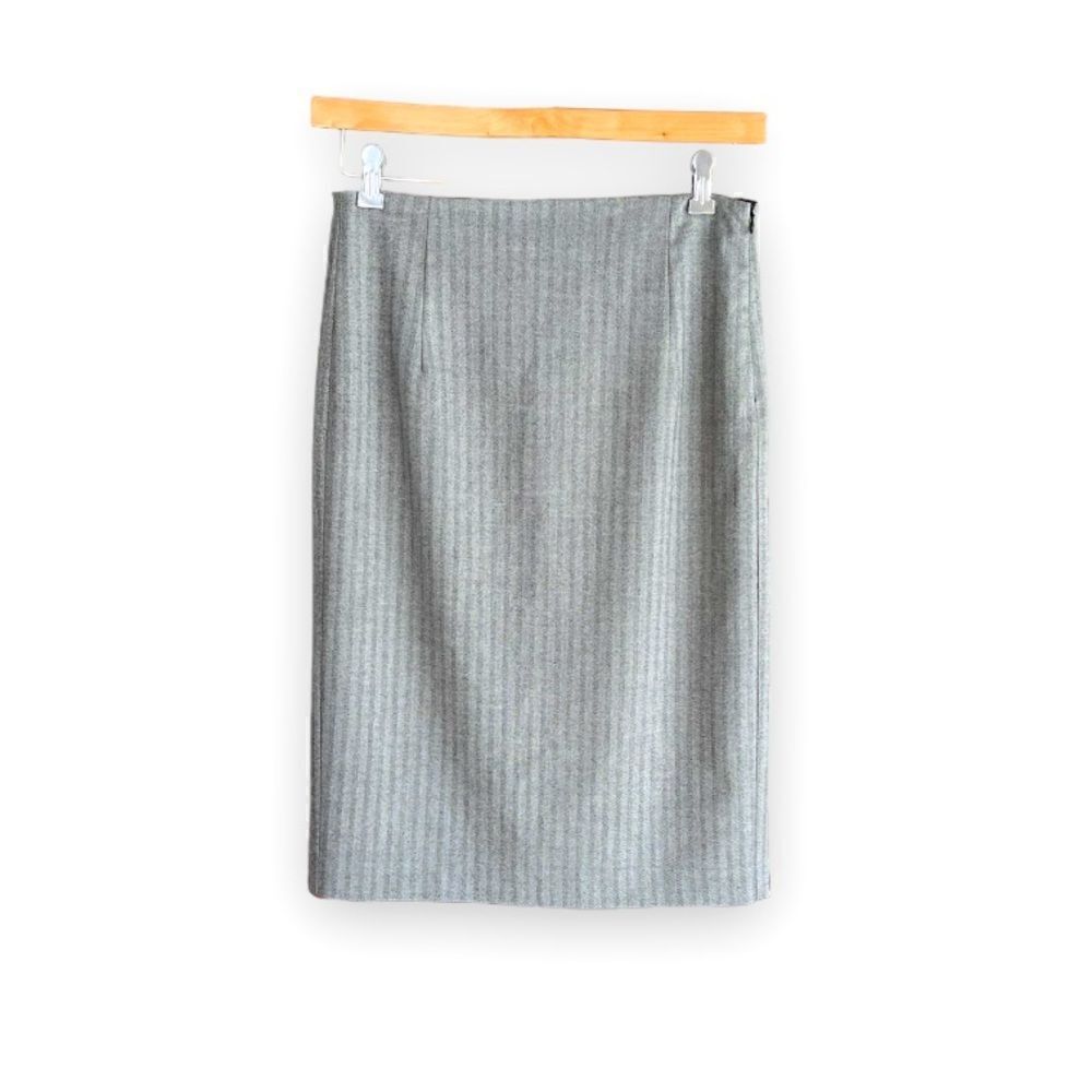 POLECI | Light Gray Chevron Stripe Pencil Skirt (8)